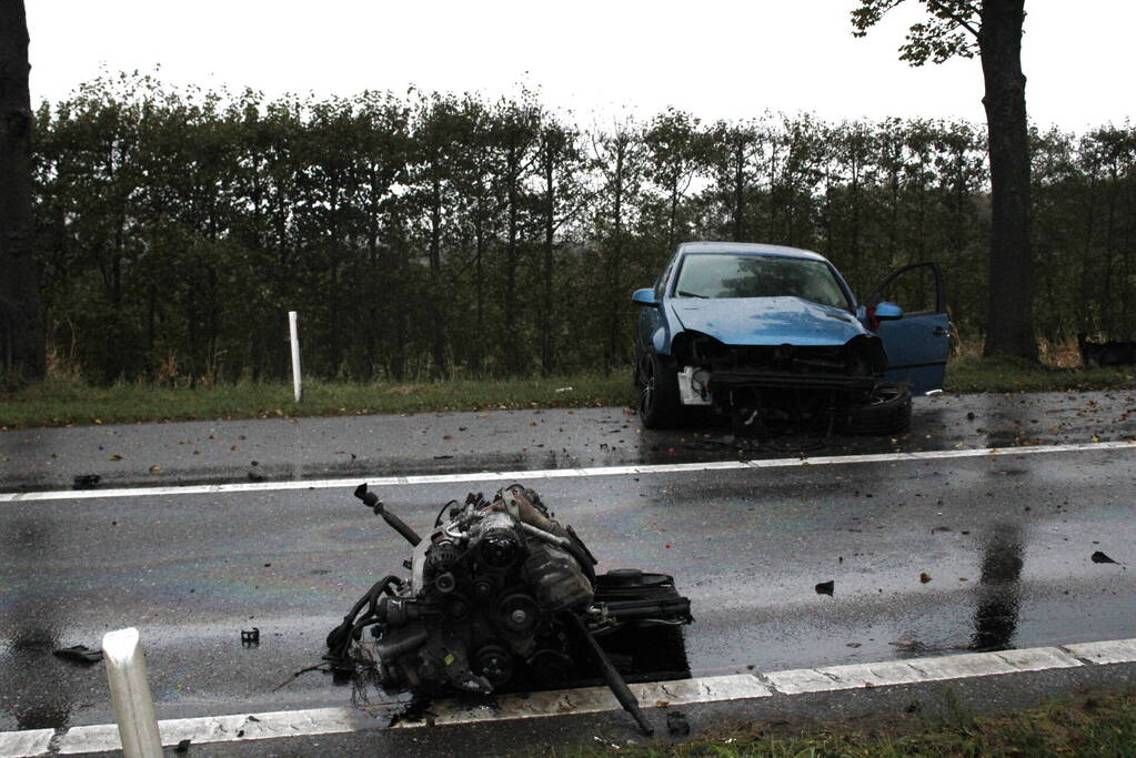 Ravage nadat auto op boom botst