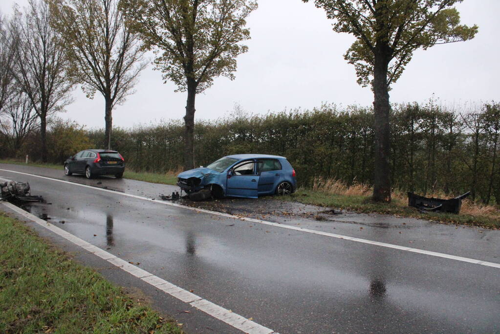 Ravage nadat auto op boom botst