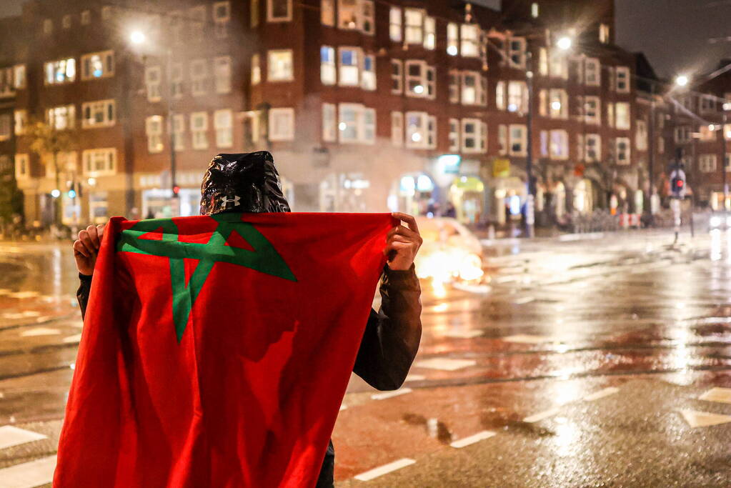 Rellen bij overwinningsfeest Marokkaans elftal