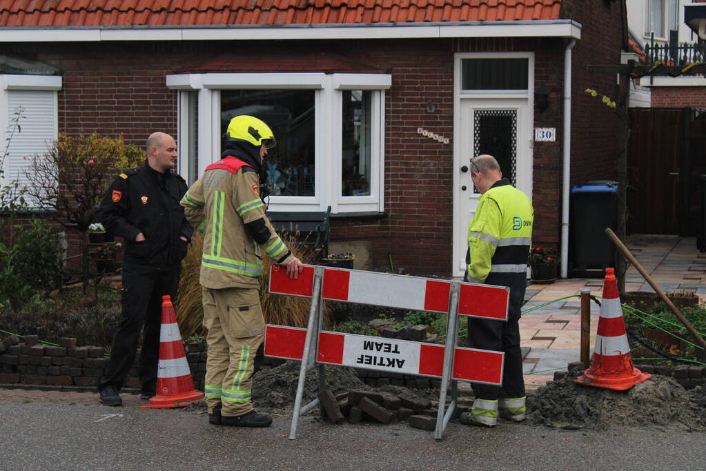 Gaslek bij aanleggen glasvezel