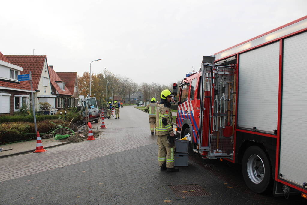 Gaslek bij aanleggen glasvezel