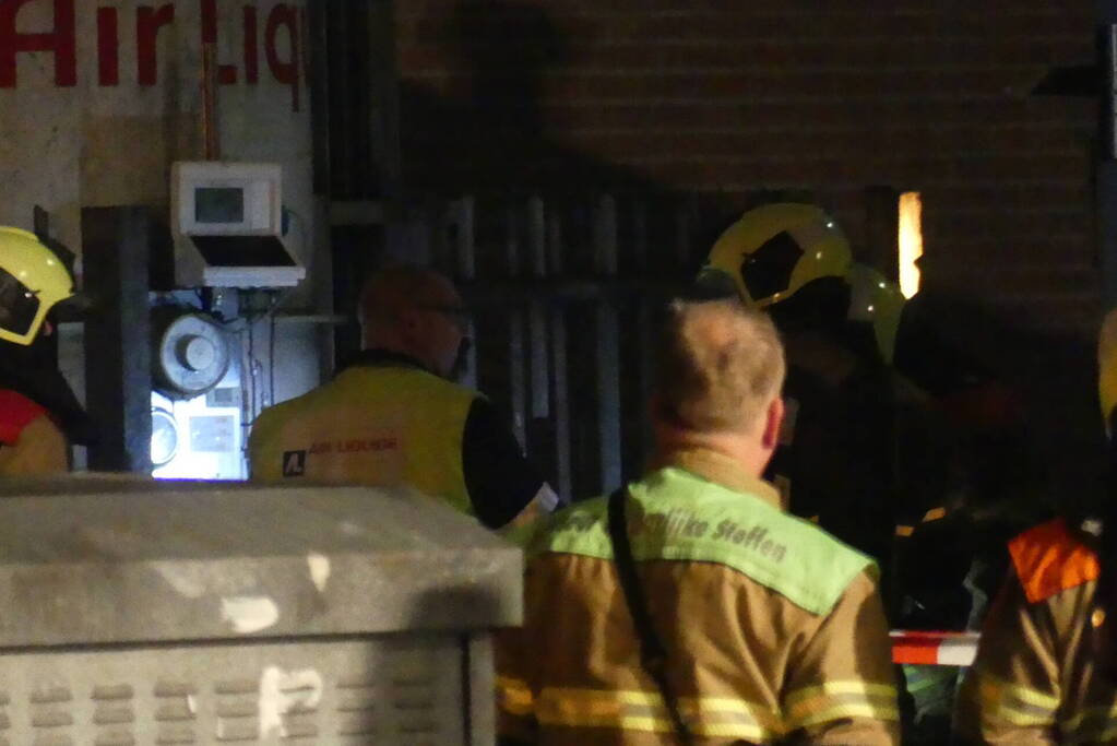 Gebied afgezet door lekkage opslagtank