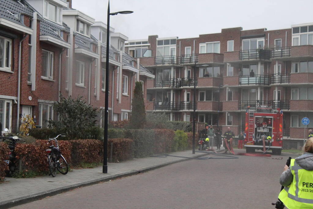 Flinke rookontwikkeling bij woningbrand