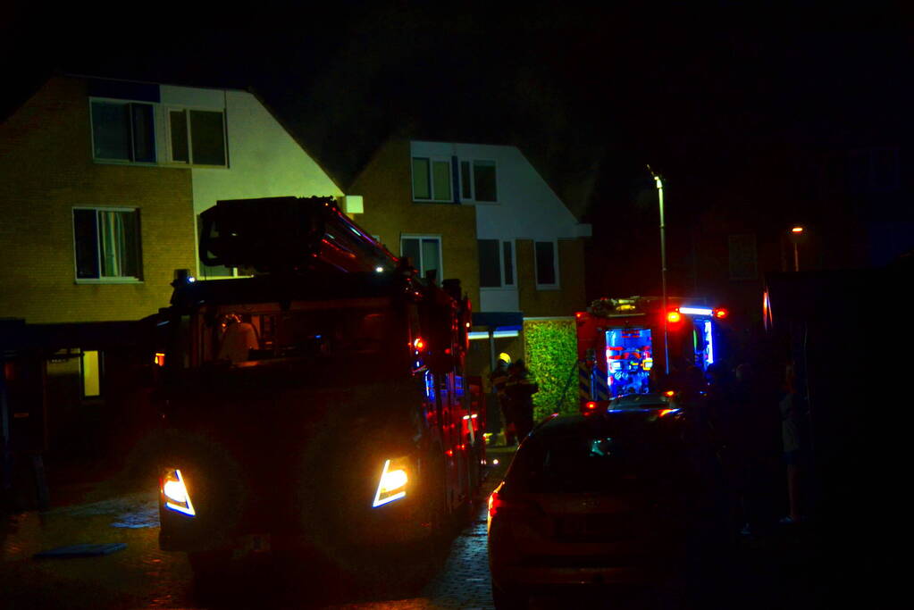 Flinke rookontwikkeling bij brand in woning