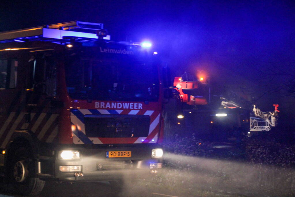 Grote brand in loods