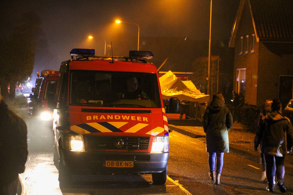Grote brand in loods