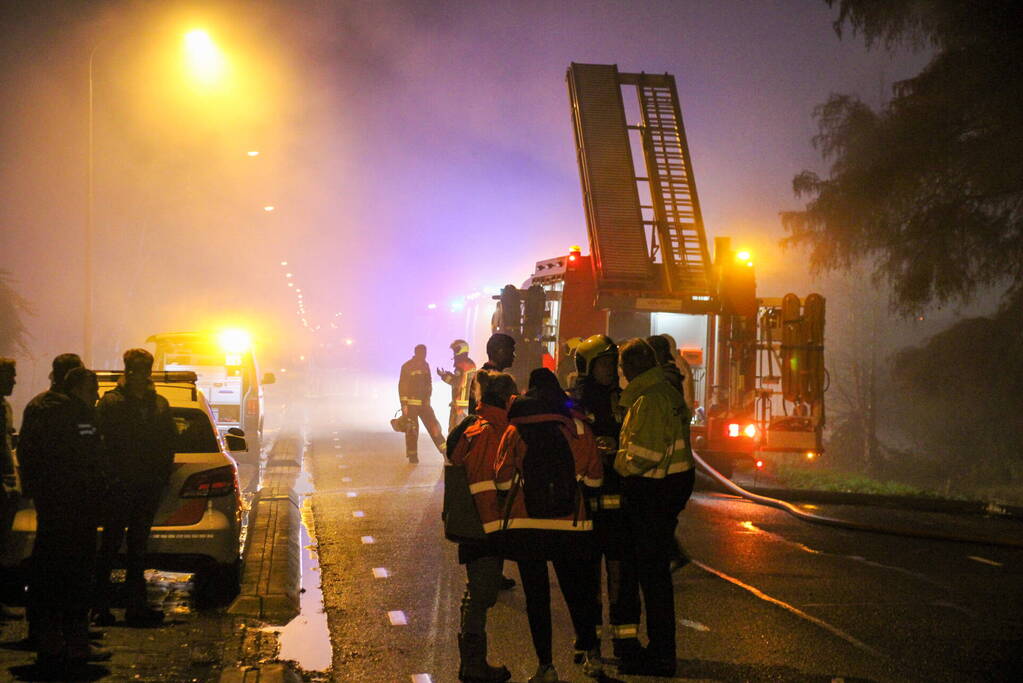 Grote brand in loods