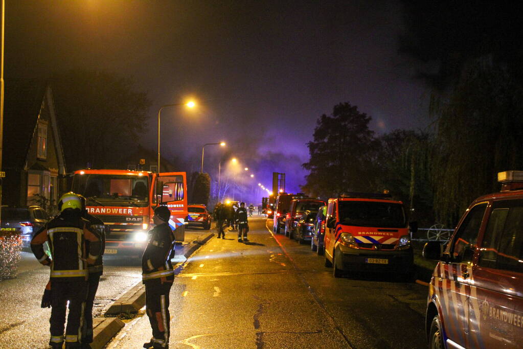 Grote brand in loods
