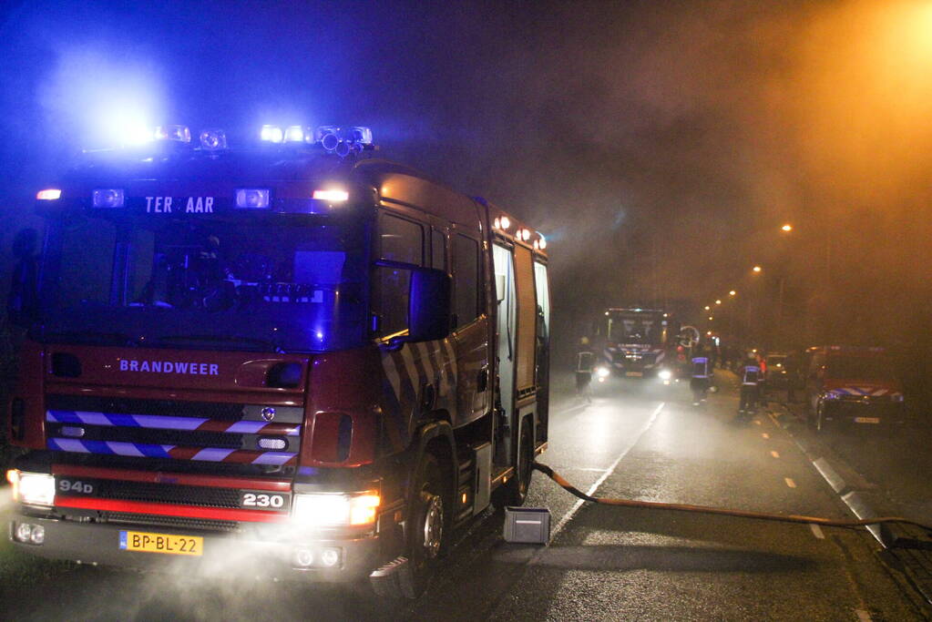 Grote brand in loods