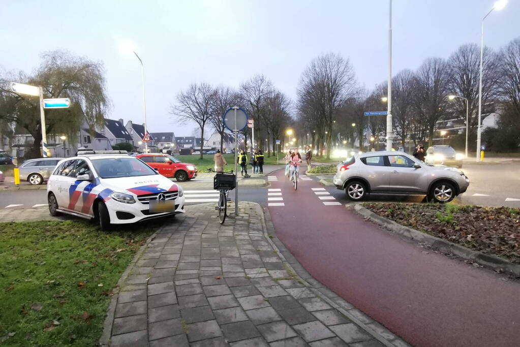 Fietser belandt in ziekenhuis