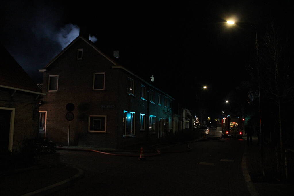 Bewoners opgeschrikt na brand achter woning