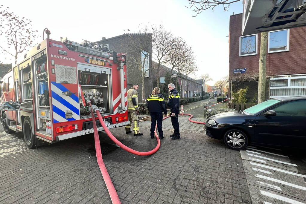 Brand vermoedelijk veroorzaakt door explosie