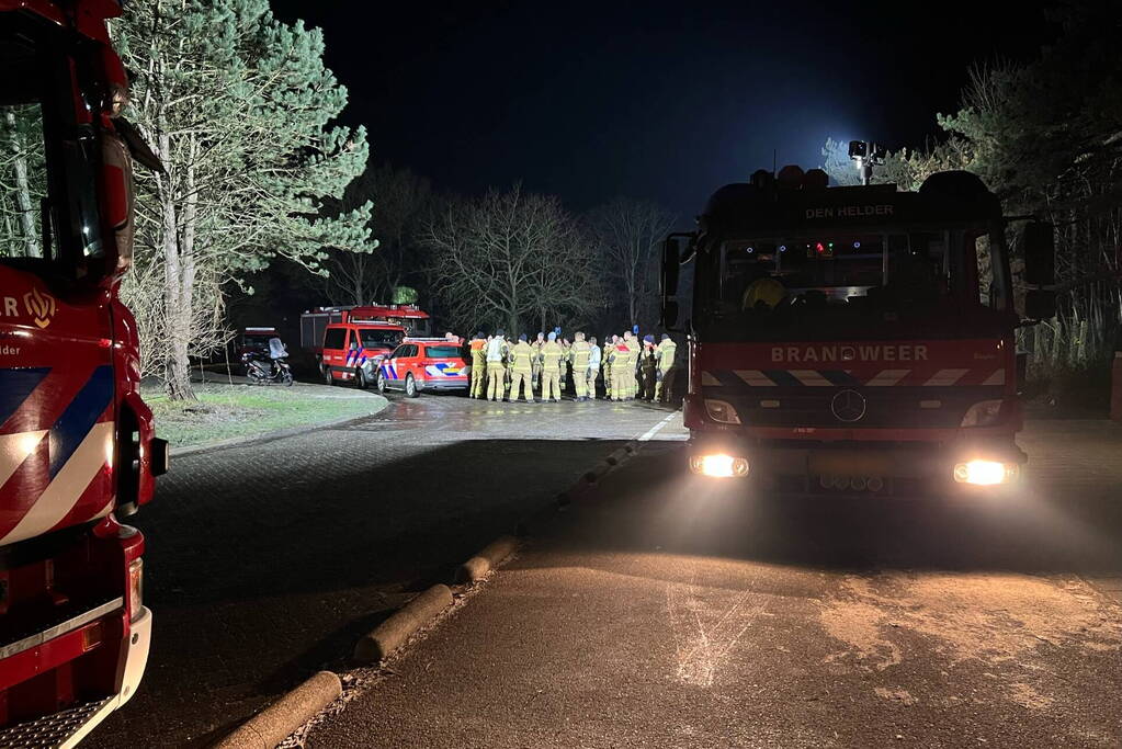 Grote brandweeroefening in duinen