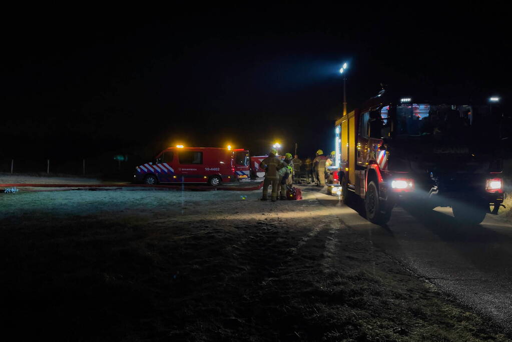 Grote brandweeroefening in duinen