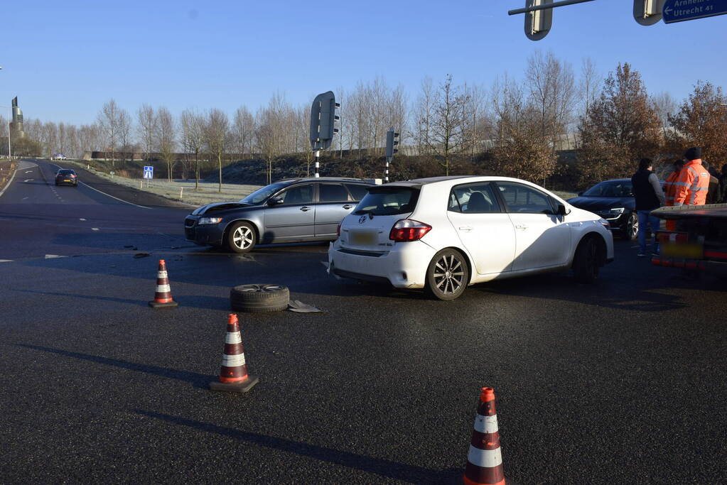 Flinke schade bij botsing op afrit