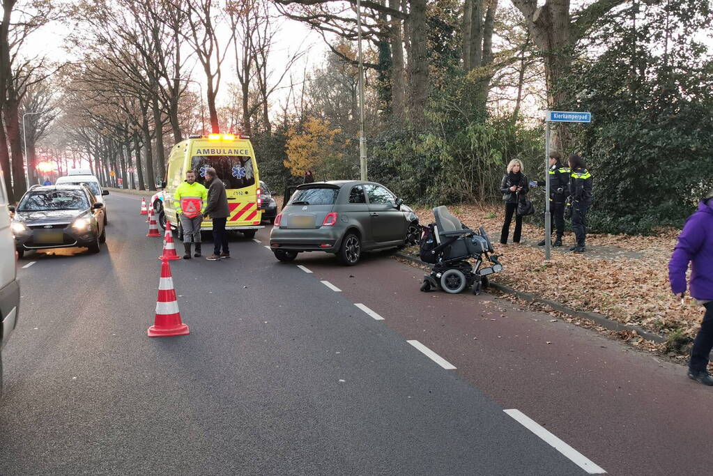Persoon in rolstoel aangereden automobiliste