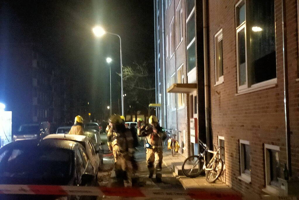 Personen gered na grote brand in kelder