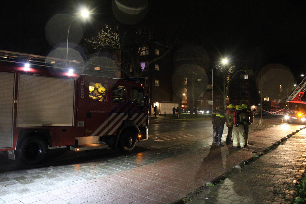 Personen gered na grote brand in kelder