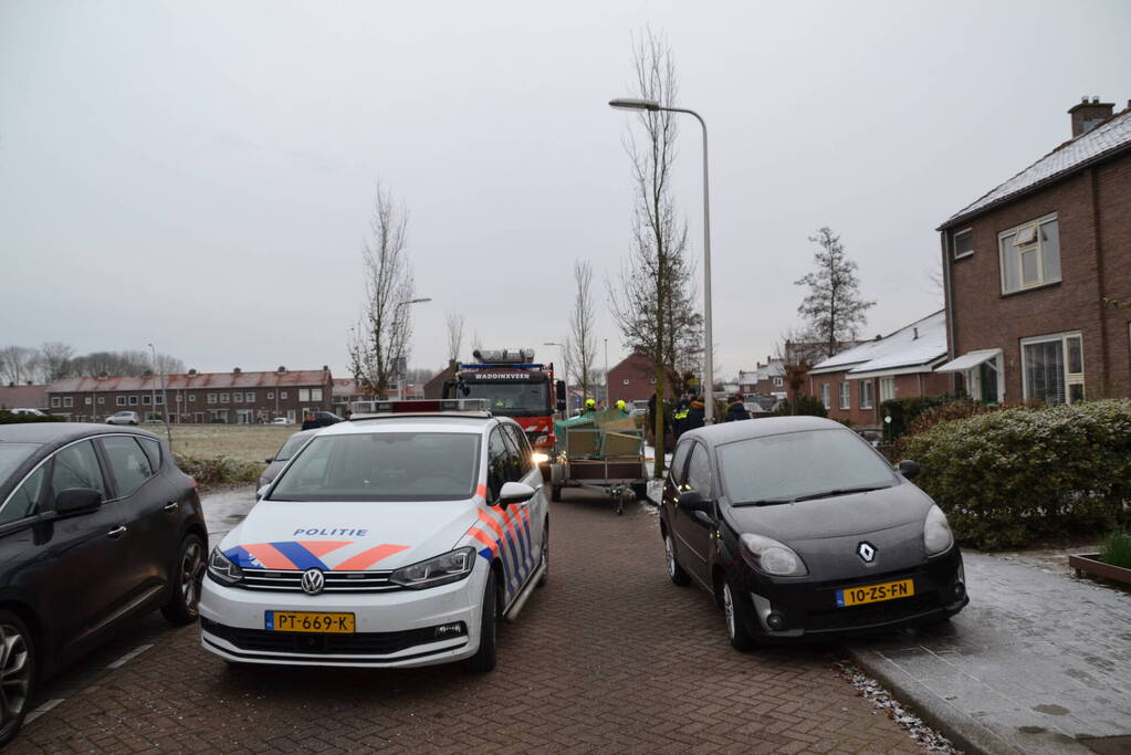 Veel rookontwikkeling bij brand in container