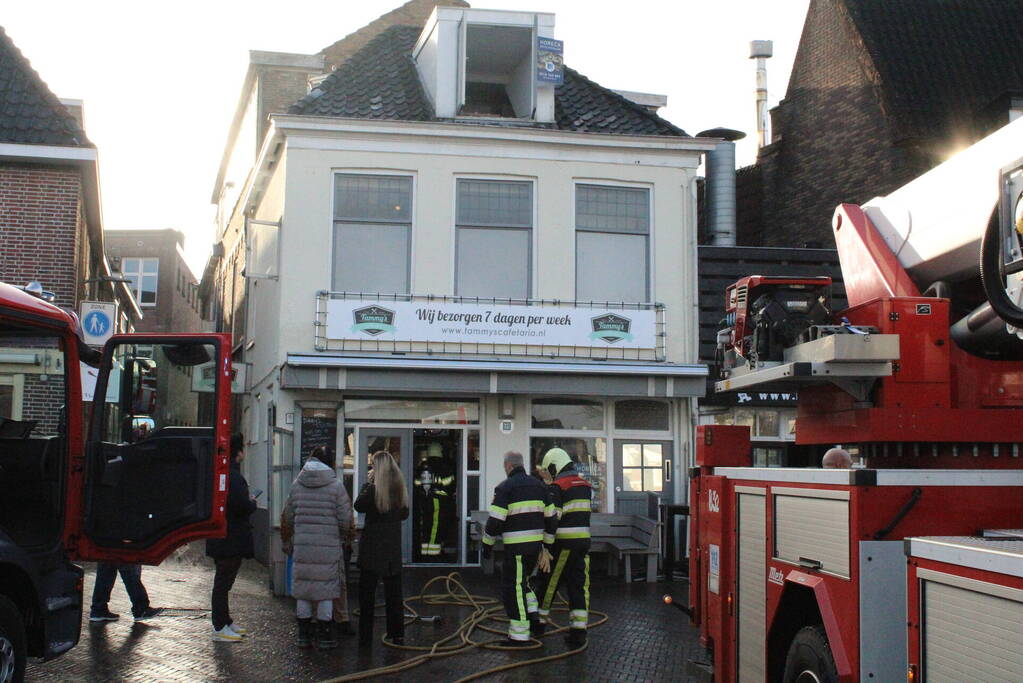 Brand in cafetaria Tammy's