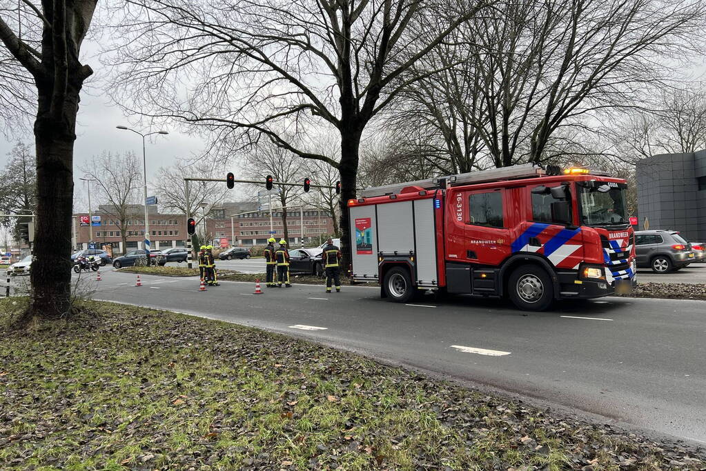 Bestuurder van een Tesla botst op boom