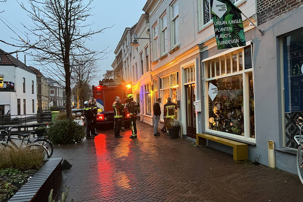 Vast gelopen koffiemachine zorg voor brand