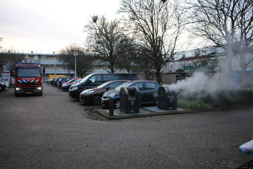 Ondergrondse containerbrand snel geblust