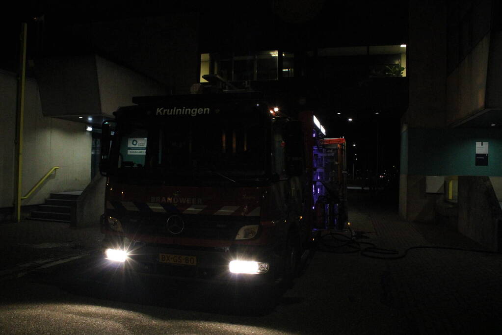 Brand in controle ruimte van sluizen