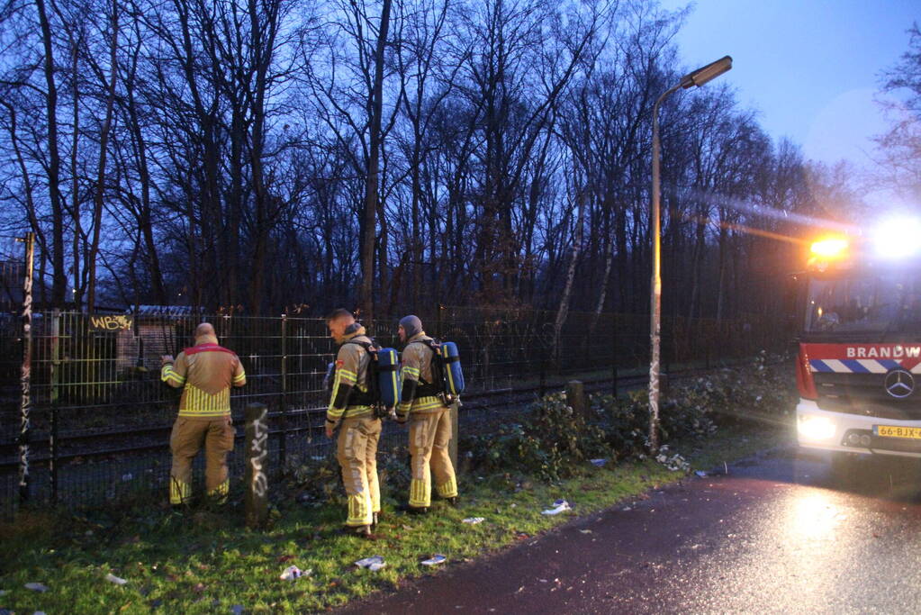 Brand op volkstuinencomplex moeilijk te bereiken