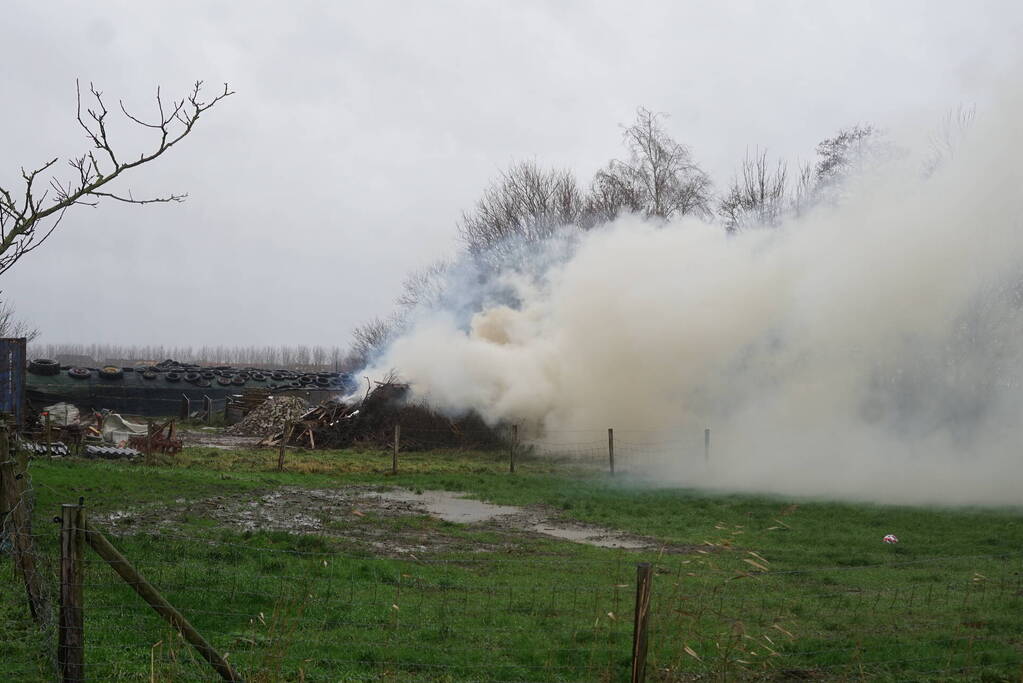 Flinke brand in boerderij blijkt buitenbrand