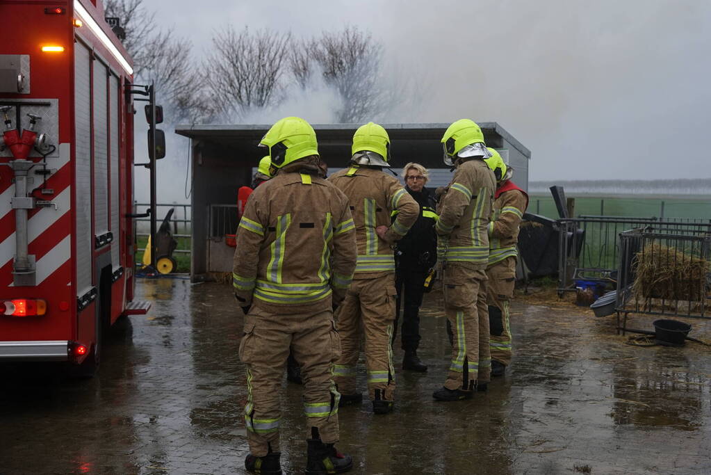 Flinke brand in boerderij blijkt buitenbrand