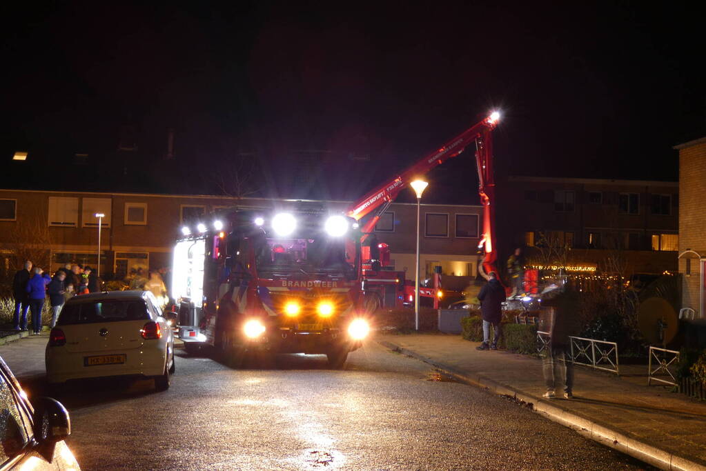 Veel bekijks bij brand op zolder