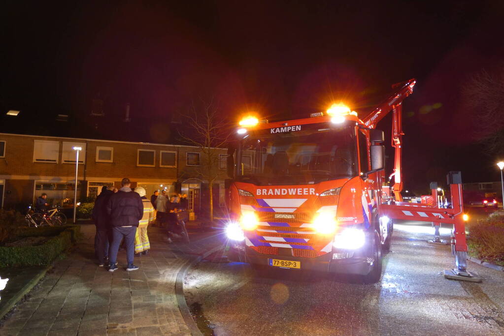 Veel bekijks bij brand op zolder