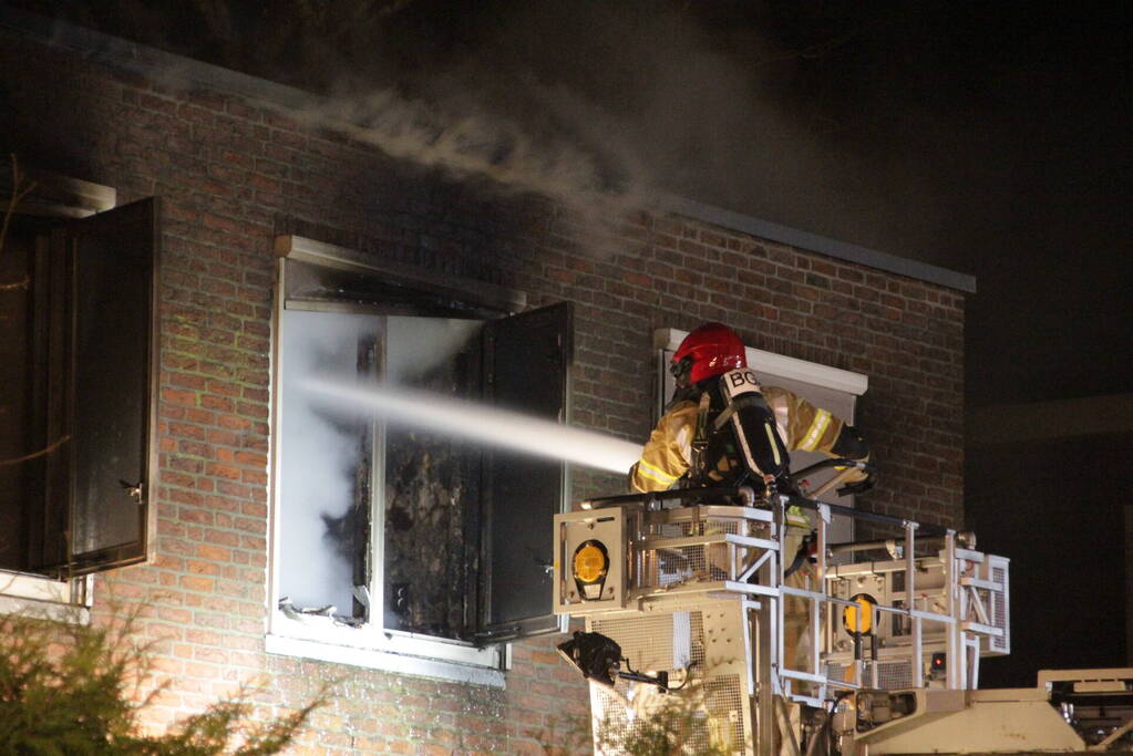 Forse brand in woning