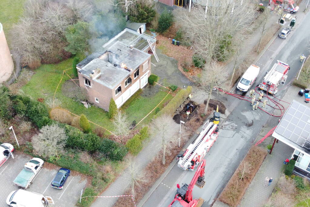 Forse brand in woning