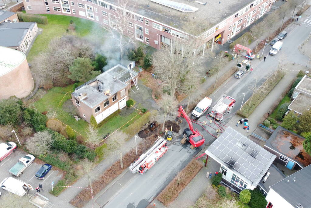 Forse brand in woning