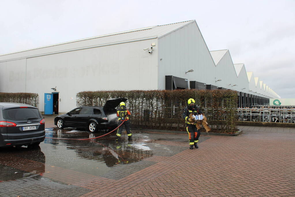 Poolse auto loopt flinke schade op bij brand