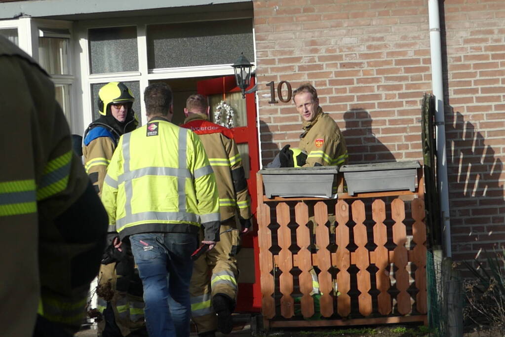Brandweer ingezet voor gaslekkage in woning