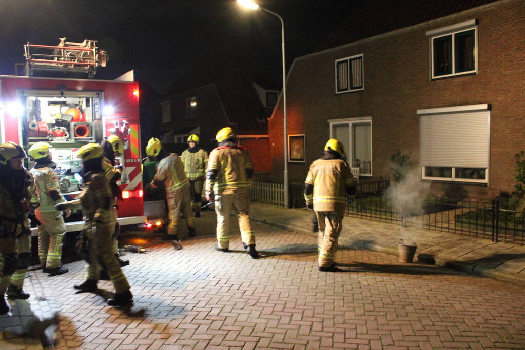 Vonkenregen bij schoorsteenbrand