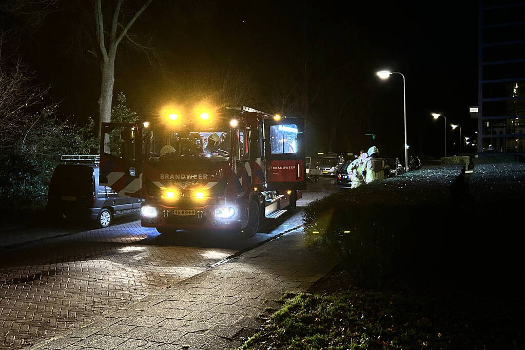 Aanhanger gaat in vlammen op