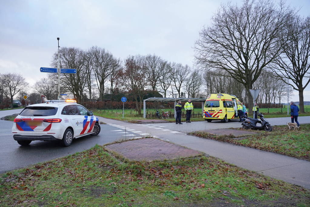 Scooterrijder gewond bij botsing met auto