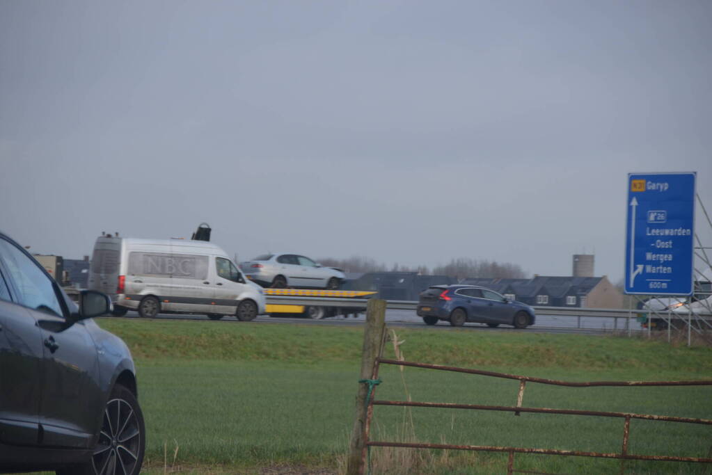 Flinke file door eenzijdig ongeval