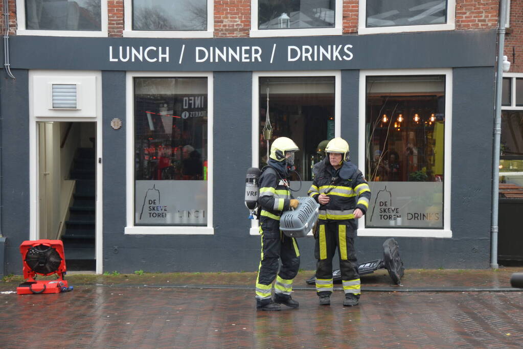 Brand in keuken van bovenwoning