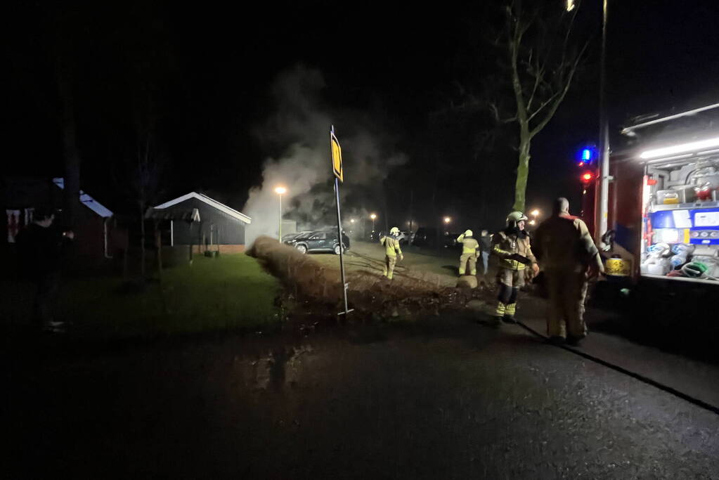 Veel rookontwikkeling bij autobrand
