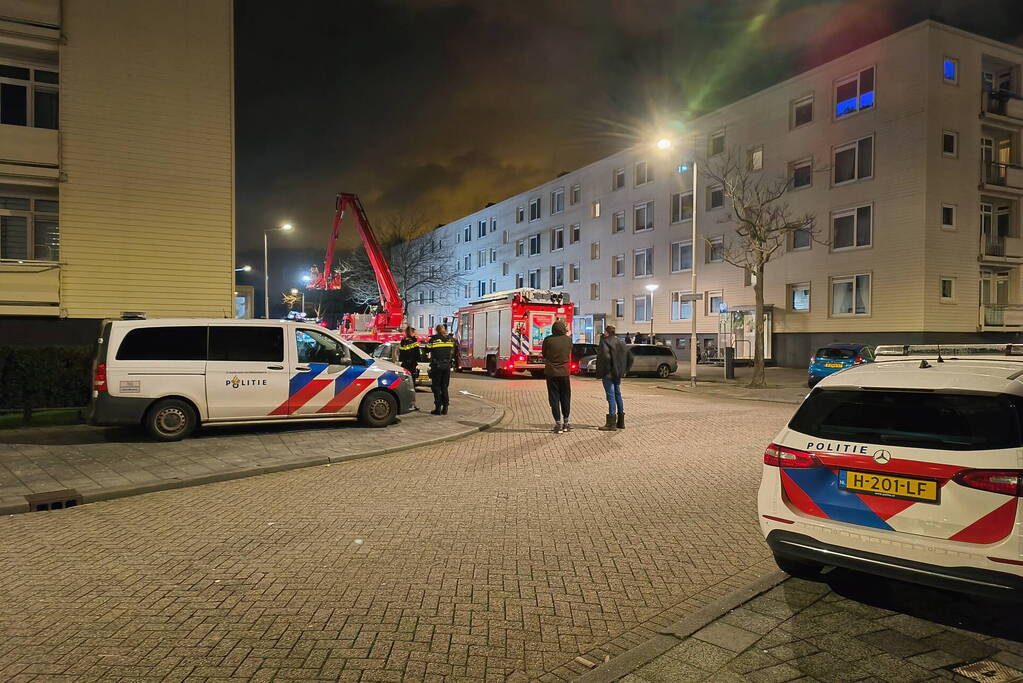 Brand op vierde verdieping van flatgebouw