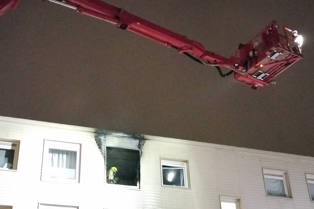 Brand op vierde verdieping van flatgebouw