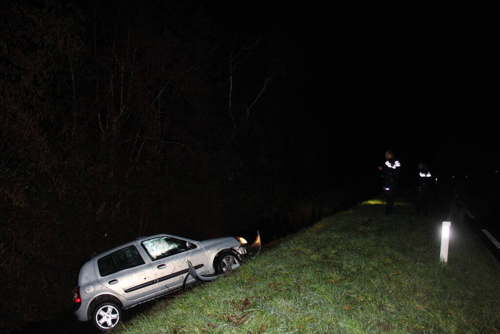 Veel schade bij eenzijdig verkeersongeval