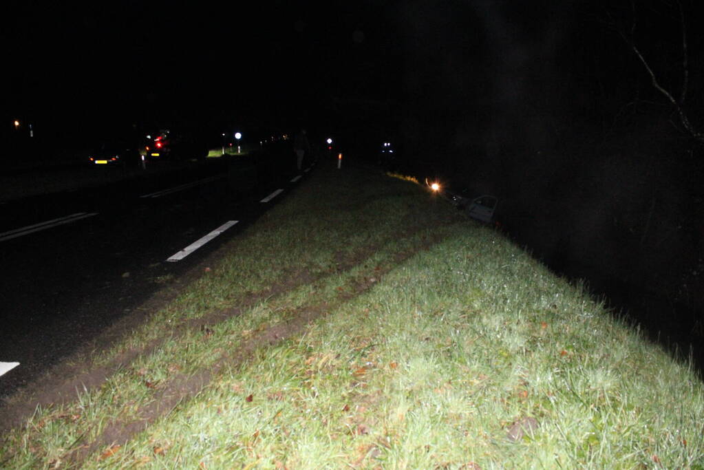 Veel schade bij eenzijdig verkeersongeval