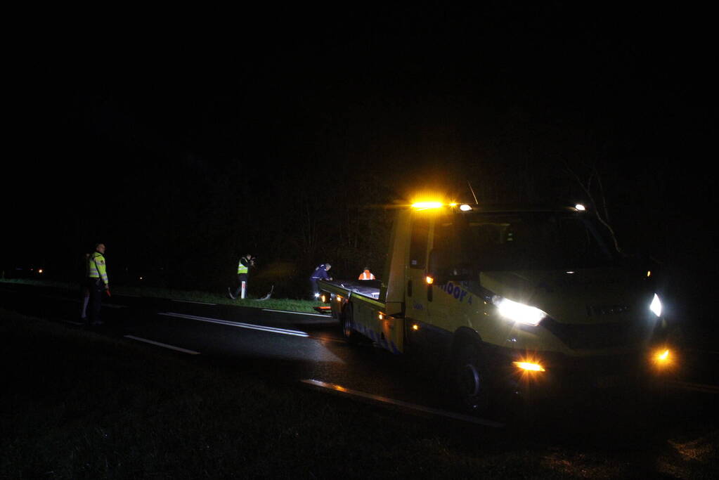 Veel schade bij eenzijdig verkeersongeval