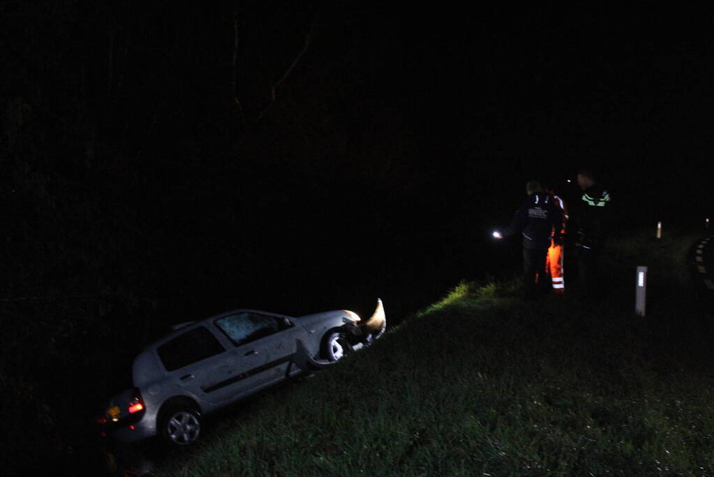 Veel schade bij eenzijdig verkeersongeval